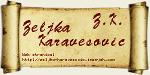 Željka Karavesović vizit kartica